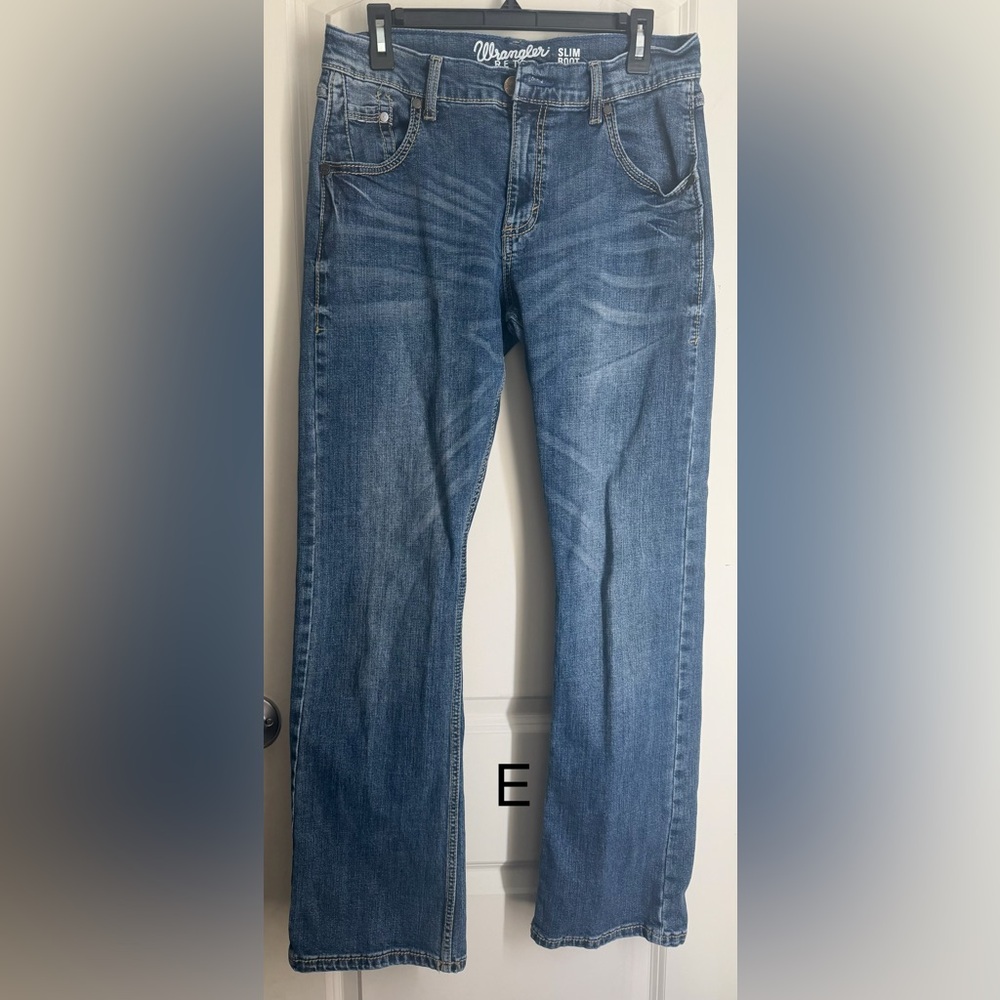 Wrangler Retro slim boot Blue Denim Jeans 30x32 western rodeo barncore Nashville
